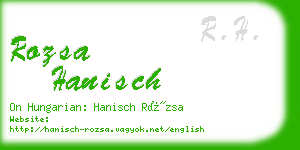 rozsa hanisch business card